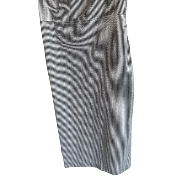 Banana Republic Petite Seersucker One-Shoulder Dress, Size 4P - Picture 4 of 8